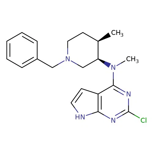 CAS:923036-25-3|N-[(3R,4R)-1-benzil-4-metil-3-piperidinil]-2-chlor-N-metil-7H-pirolo[2,{{ 13}}d]pirimidin-4-aminas